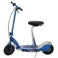 razor e300s seated electric scooter blue
