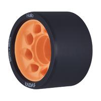 Radar Halo 59mm Roller Skate Wheels x 4 - Charcoal/Orange 86A
