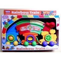 Rainbow Train Set With Track & Whistle