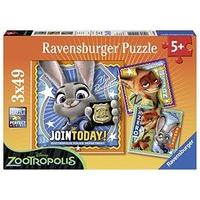 Ravensburger Disney Zootropolis 3x 49pc Jigsaw Puzzle