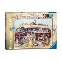 Ravensberger Crazy Cats on the Coach Trip Jigsaw Puzzle 500 Pieces