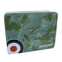 RAF Spitfire Blueprint Rectangle Tin