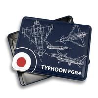 RAF Typhoon Blueprint Rectangle Tin
