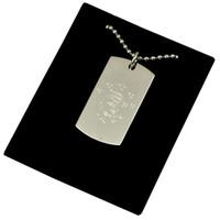 rangers fc engraved crest dog tag chain