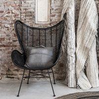 rattan egg chair in black