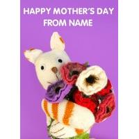 Rabbit Flowers |Personalised Mother\'s Day | MI1060