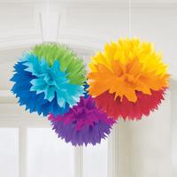 Rainbow Paper Pom Poms