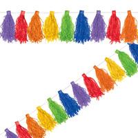 rainbow tassel garland