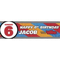 Racing Personalised Party Banner