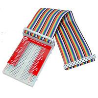 Raspberry Pie 3 GPIO Extended DIY Kit (40P GPIO V2400 Rainbow Line Hole Bread Board)