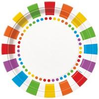 Rainbow Party Paper Plates