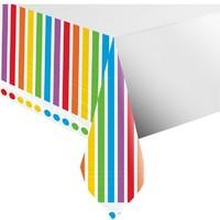 Rainbow Party Plastic Tablecover