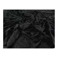 Raised Patterned Polyester Stretch Jersey Knit Dress Fabric Black