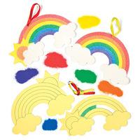Rainbow Sand Art Decorations (Pack of 6)