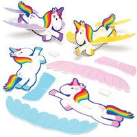 rainbow unicorn gliders pack of 8