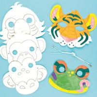 Rainforest Animal Colour-in Masks (Pack of 6)