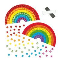 rainbow mosaic magnet kits pack of 16