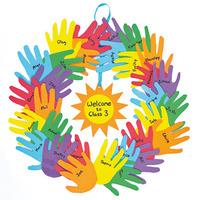 rainbow handprint wreath activity kit each