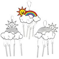 Rainbow Suncatcher Windchimes (Pack of 4)