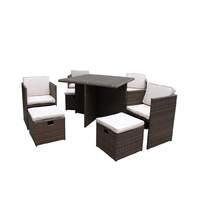 Rattan 4-8 Seater Cube Dining Set