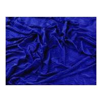 Raised Patterned Polyester Stretch Jersey Knit Dress Fabric Dark Royal Blue