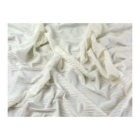 Raised Patterned Polyester Stretch Jersey Knit Dress Fabric Ivory