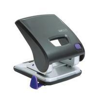 rapesco x5 30ps less effort 2 hole punch 30 sheets black and purple