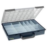 raaco assorter storage box with 14 inserts blue 123532