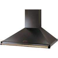 Rangemaster 89270 110cm CLASSIC Cooker Hood in Black with Brass Rail