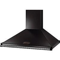 Rangemaster 95690 100cm CLASSIC Cooker Hood in Black with Chrome Rail