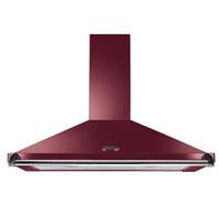 rangemaster 44610 100cm classic cooker hood in cranberry with chrome r