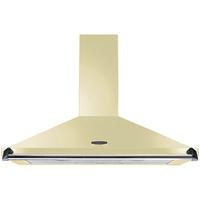 rangemaster 92840 110cm classic cooker hood in cream with chrome rail