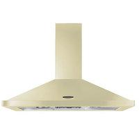 Rangemaster 95580 90cm Built In Chimney Hood in Cream with Chrome Badg