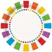 Rainbow Paper Party Plates