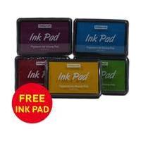 Rainbow Coloured Pigment Ink Pads 5 Pack 10 x 7 cm