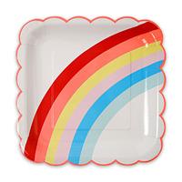 Rainbow Large Paper Party Plates