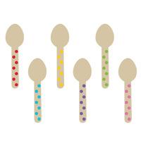 Rainbow Mini Wooden Spoons