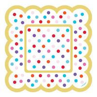 Rainbow Scalloped Square Plate\'s