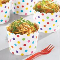 Rainbow Scalloped Paper Tubs Small