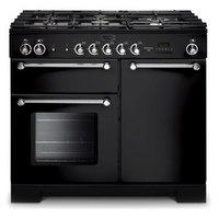 rangemaster 98790 100cm kitchener dual fuel range black chrome