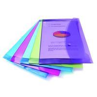 Rapesco Foolscap Assorted Popper Wallet Pack of 5 0688