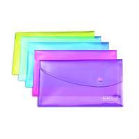 Rapesco A5 Assorted Popper Wallets Pack of 5 0689