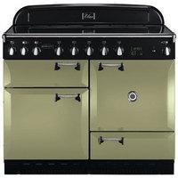 rangemaster 101010 110cm elan electric induction range in olive green