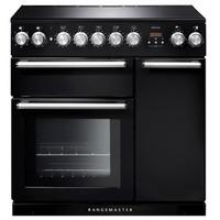 rangemaster 104820 90cm nexus induction range cooker in black chrome