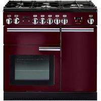 rangemaster 91940 90cm professional gas range cooker in cranberry chr