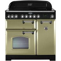 rangemaster 100900 90cm classic deluxe induction olive green chrome