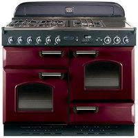 rangemaster 84780 110cm classic lpg range cooker cranberry chrome trim