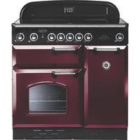 rangemaster 87690 90cm classic induction range cooker cranberry chrome