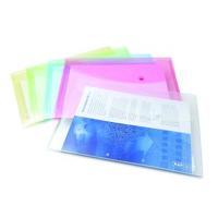 Rapesco Foolscap Assorted Pastel Popper Wallets Pack of 5 0696