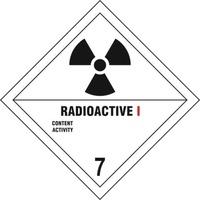 Radioactive I 7 - Self Adhesive Sticky Sign Diamond (100 x 100mm)